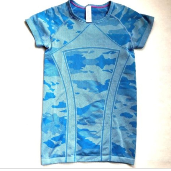 Ivivva Other - Ivivva Lululemon Kids SZ M Blue Camo Fly Tech Top